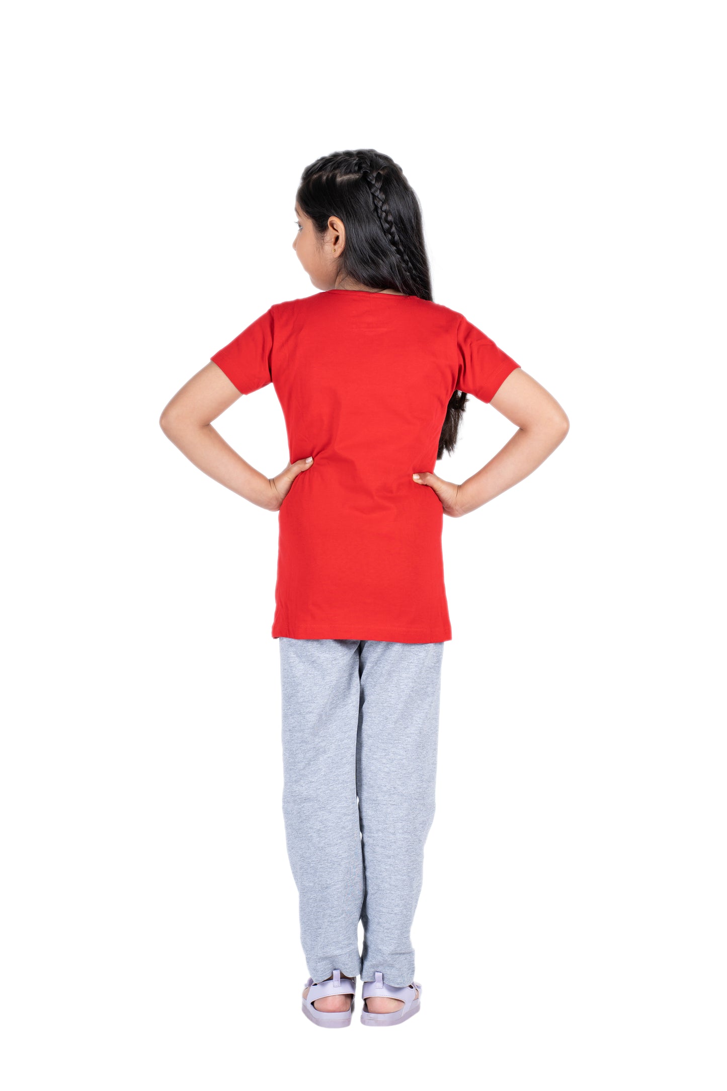 Pyjama sets for Girls Red Bunny Print and Grey Pyjama