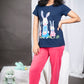 Premium Quality Cotton Hosiery Pyjama Set for Girls