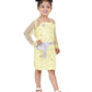 Pretty Party Wear with Net Shrug ,Sequins and Sequin Belt with Sequined Bow attached .