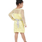 Pretty Party Wear with Net Shrug ,Sequins and Sequin Belt with Sequined Bow attached .