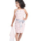 Pretty Party Wear with Net Shrug ,Sequins and Sequin Belt with Sequined Bow attached .