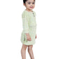 One Piece Dress Fur Finish with 3/4 th sleeves and  a stylish belt to add on