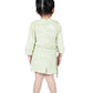 One Piece Dress Fur Finish with 3/4 th sleeves and  a stylish belt to add on