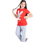 Pyjama sets for Girls Red Bunny Print and Grey Pyjama