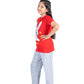 Pyjama sets for Girls Red Bunny Print and Grey Pyjama
