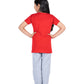 Pyjama sets for Girls Red Bunny Print and Grey Pyjama