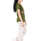 Girls cotton Pyjama Set in Bottle Green colour with printed Pyjama .