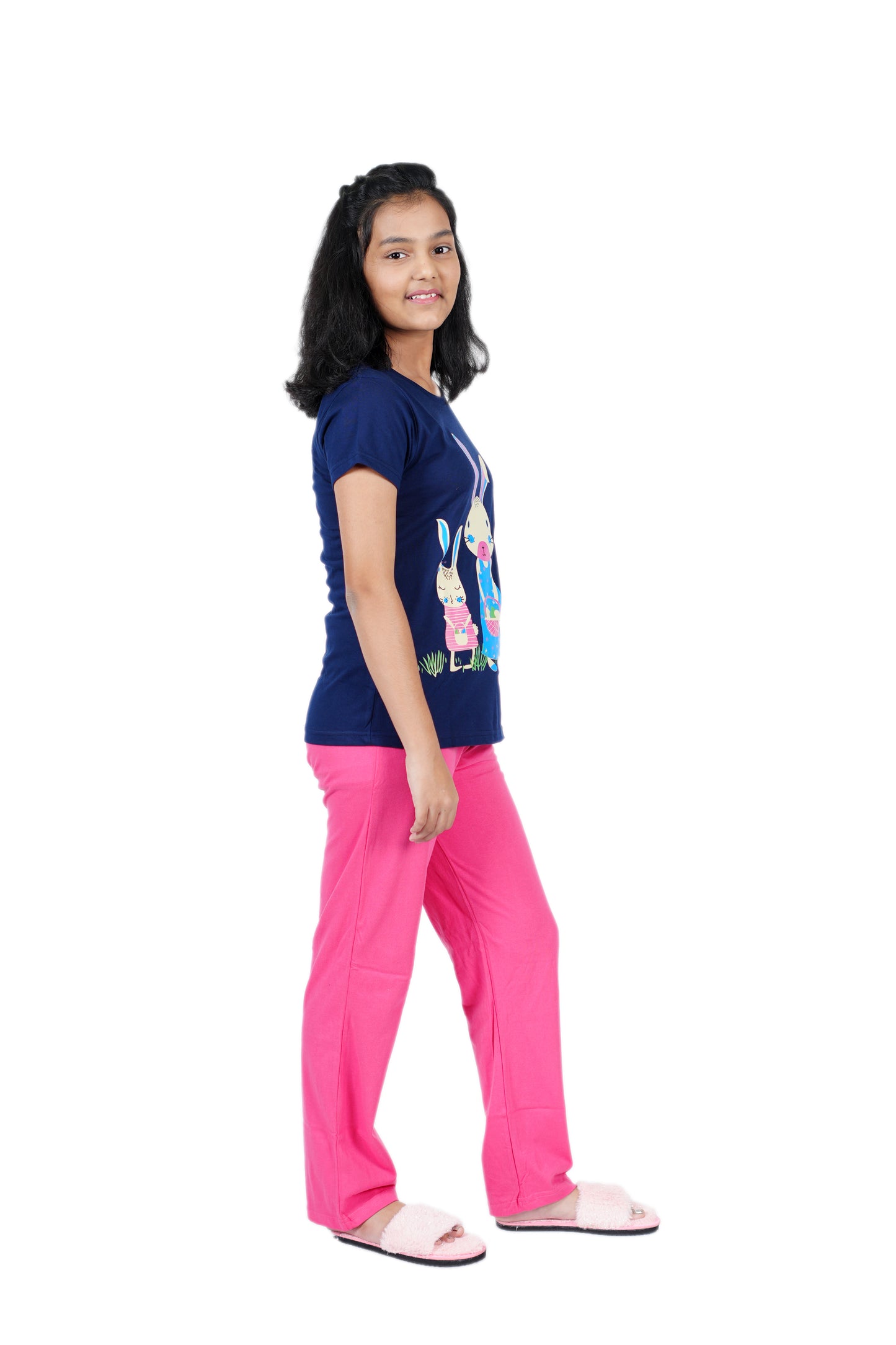 Premium Quality Cotton Hosiery Pyjama Set for Girls