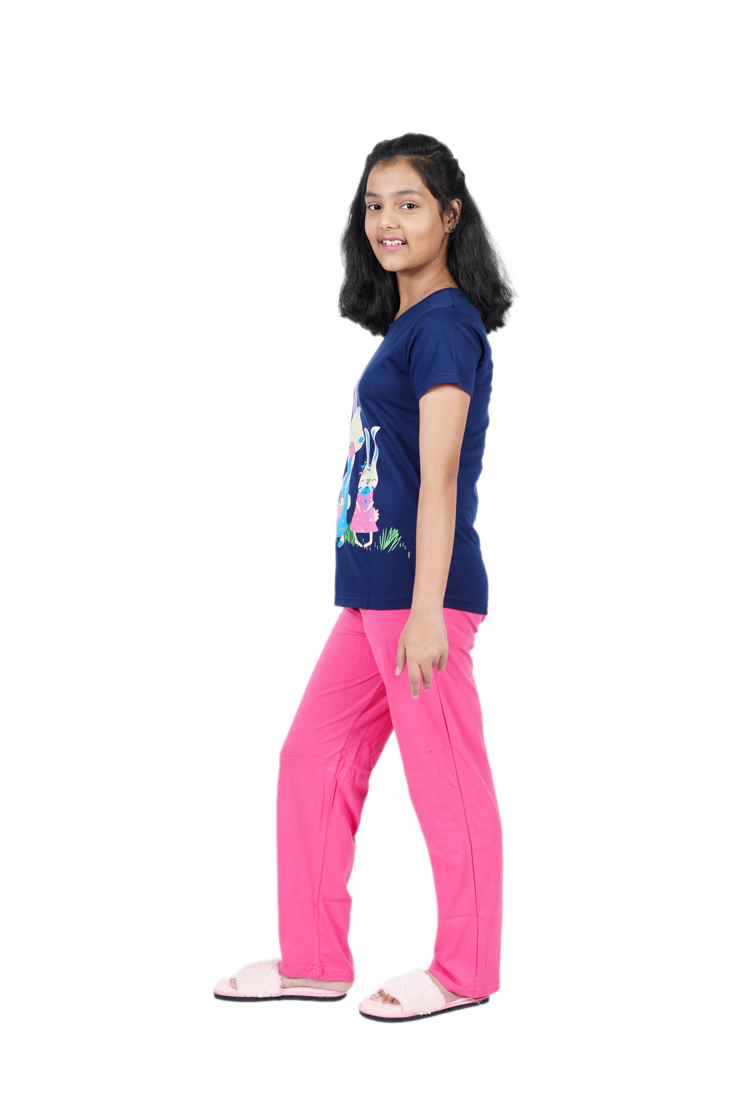 Premium Quality Cotton Hosiery Pyjama Set for Girls